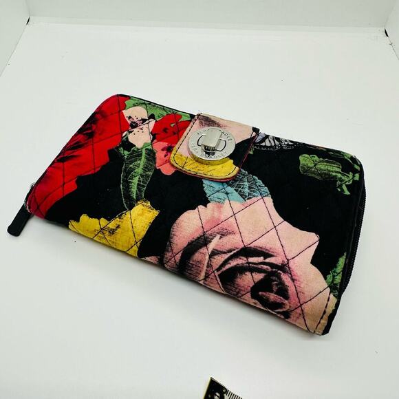 Vera Bradley Women's Floral Print Turnlock Havana Rosie Wallet - Picture 1 of 9
